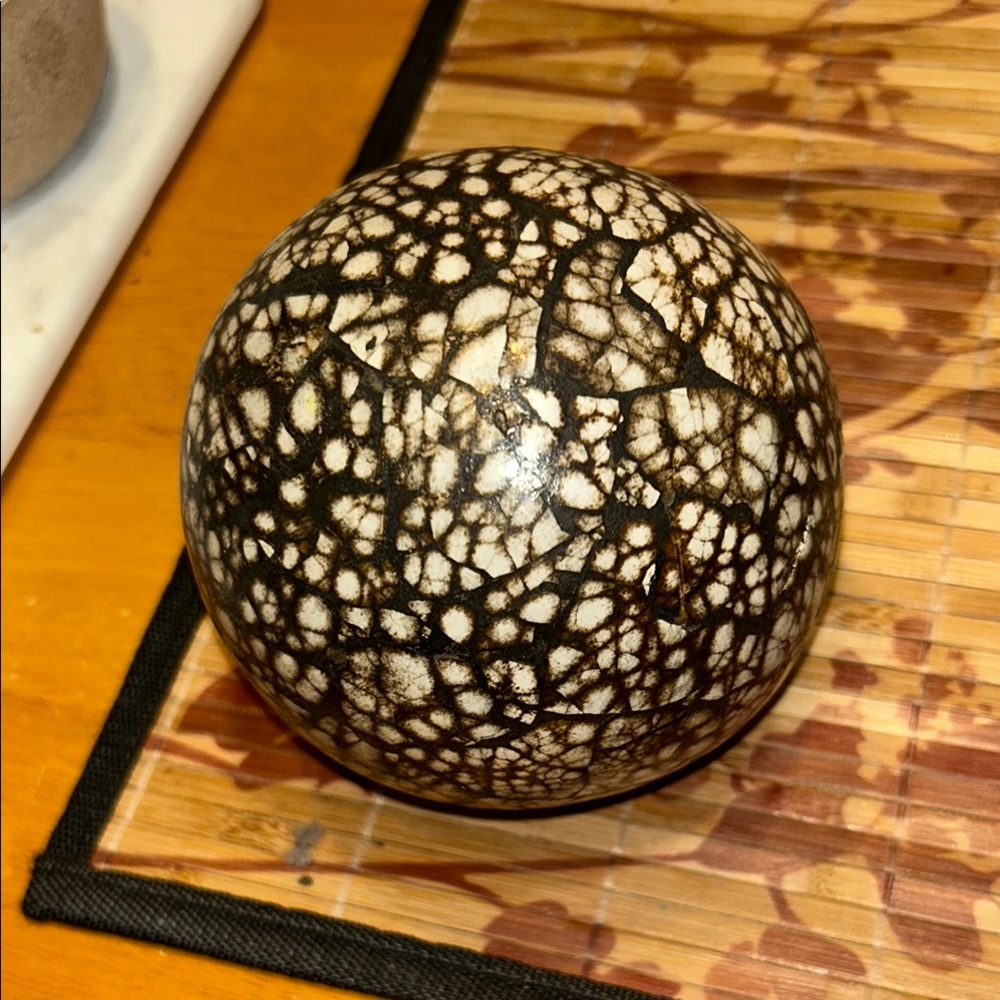 Pier 1 Brown and cream Decorative Sphere